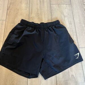 Gymshark Black Athletic Shorts with Elastic Waistband